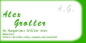 alex groller business card